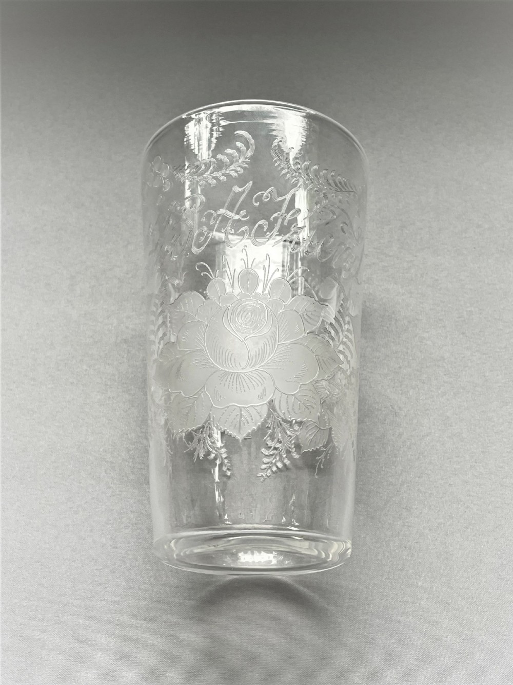 A superb 'For a friend' Victorian beer glass View IV
