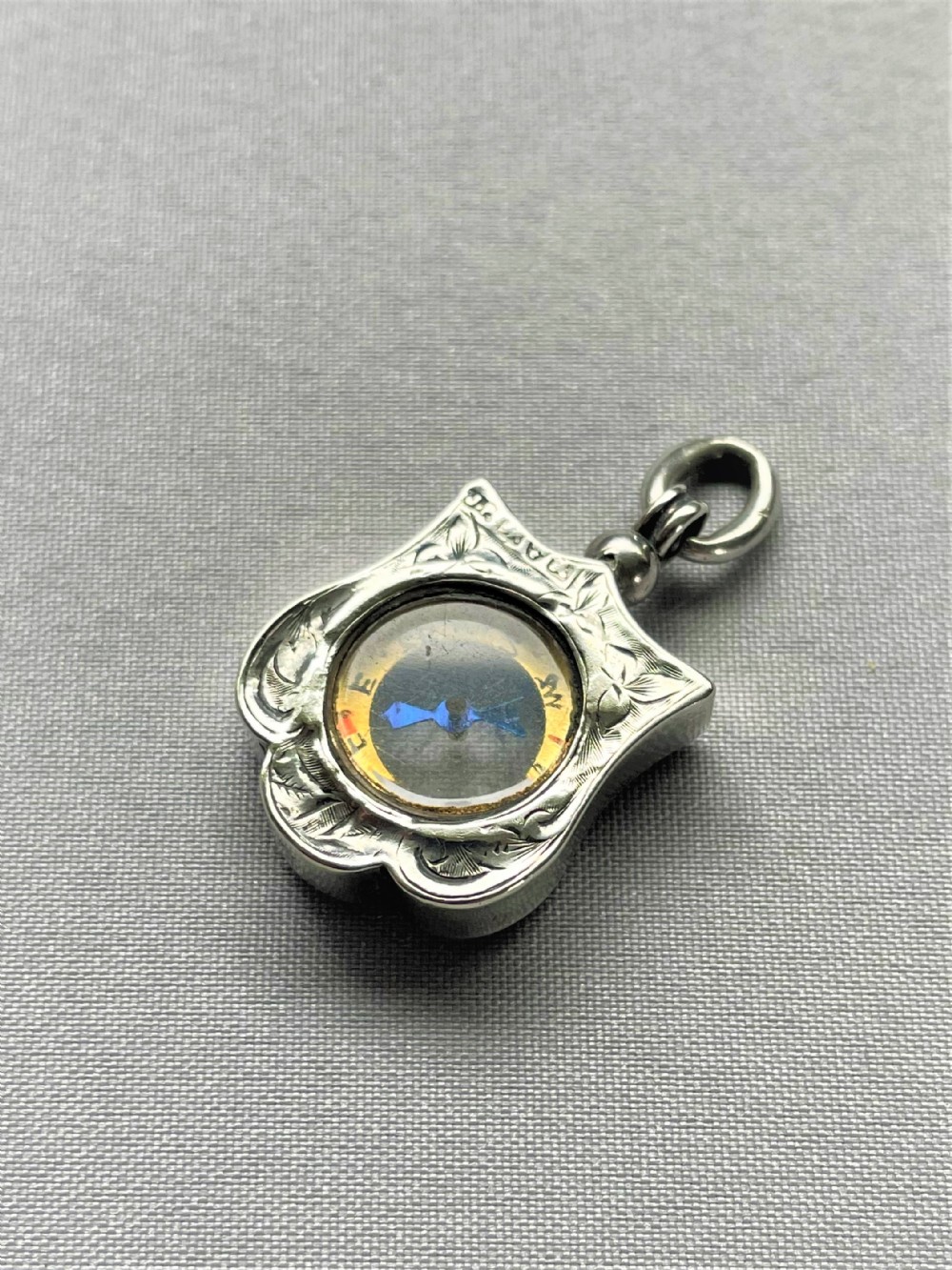 A rare Chester silver Victorian compass