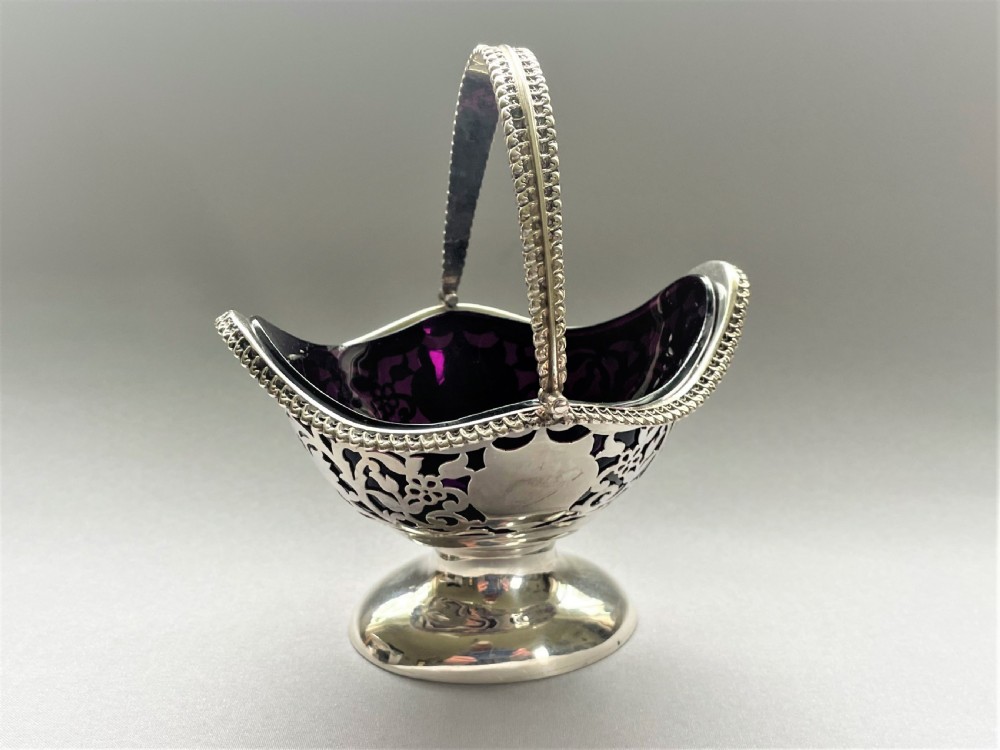 A fabulous Chester silver & amethyst basket View V