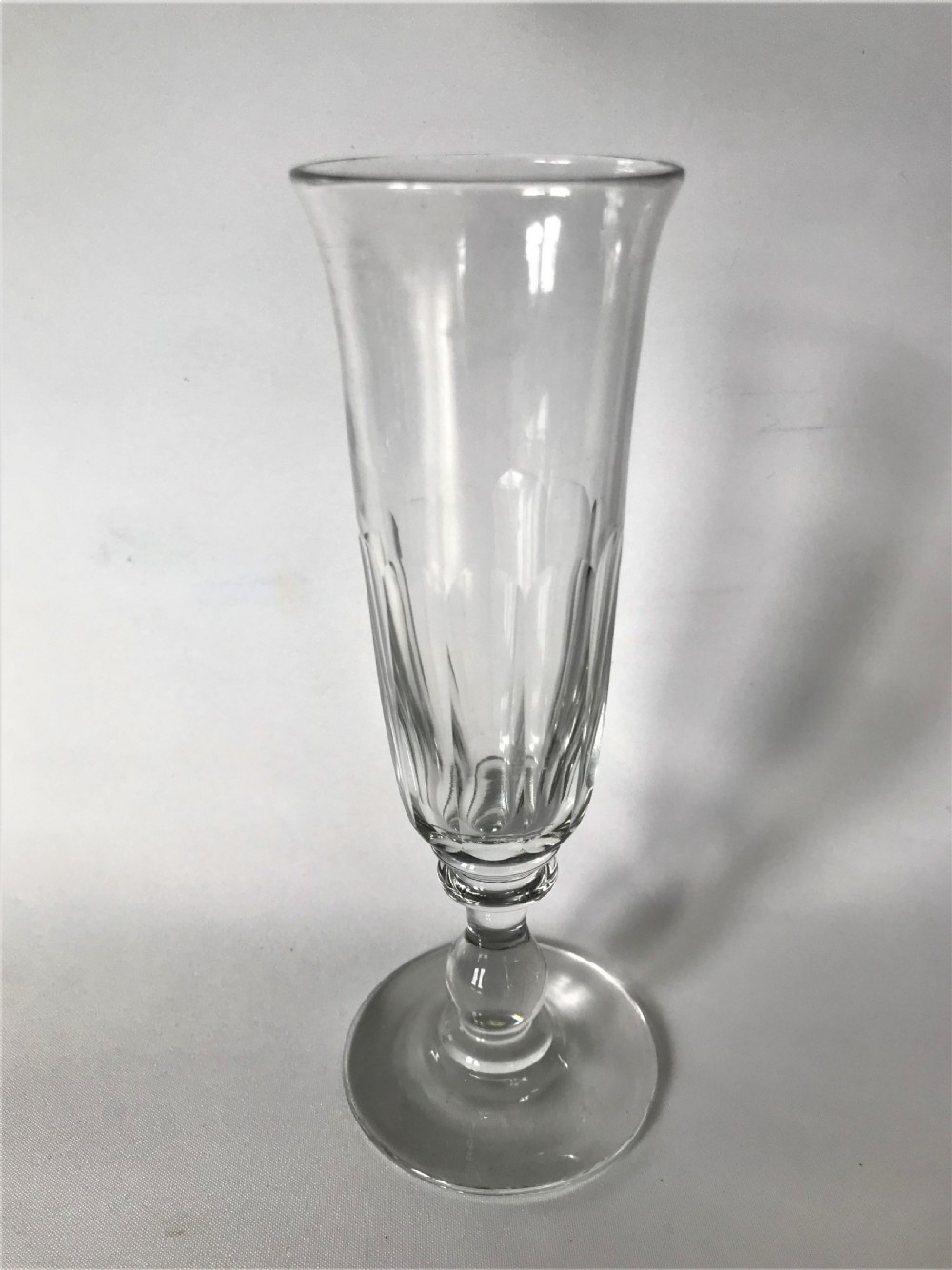 A harlequin set of 6 Victorian champagne flutes View V
