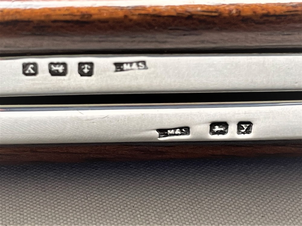 A rare silver double folding photo frame View VI