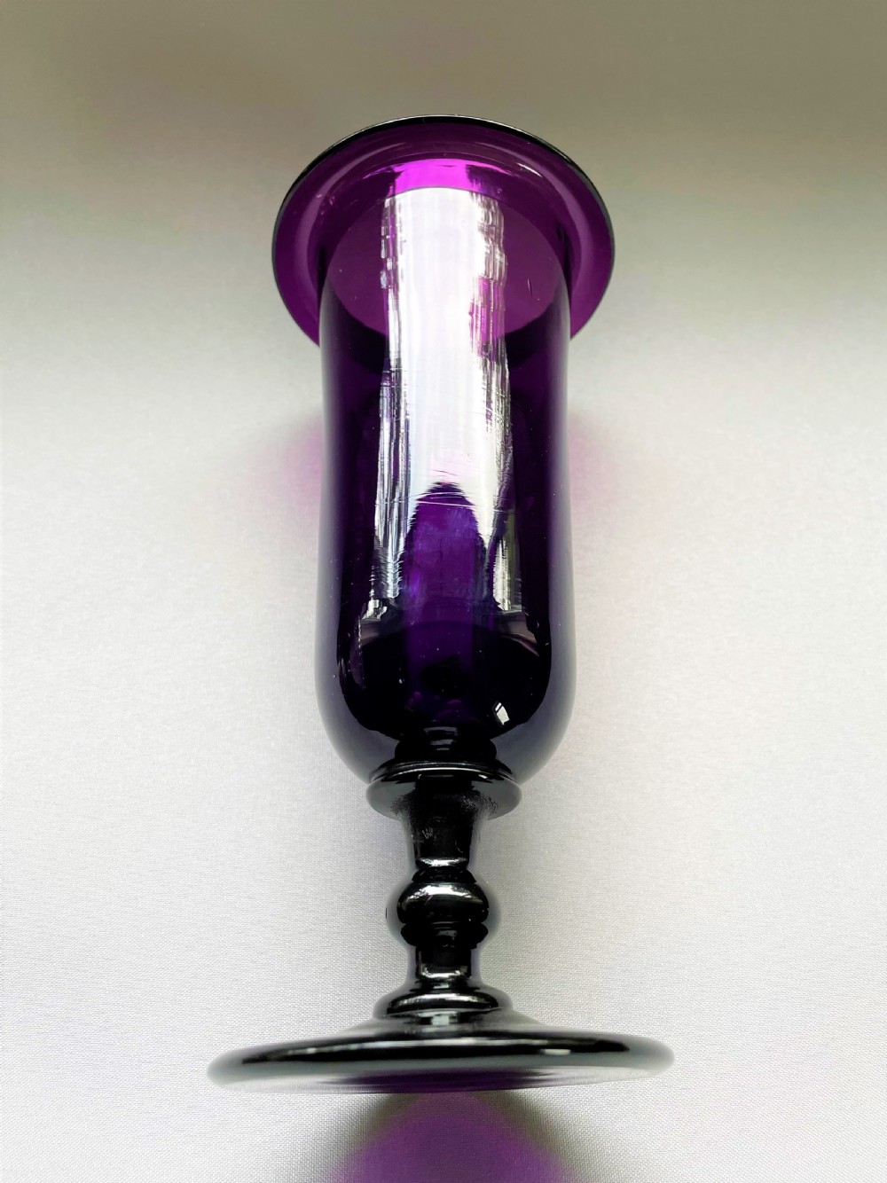A gorgeous amethyst glass Victorian stem vase View III