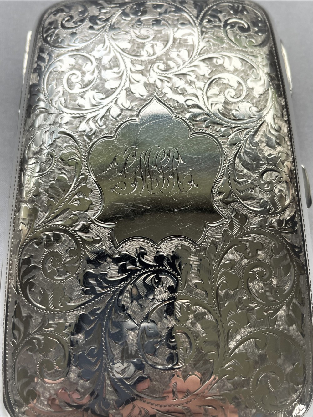 A handsome Edwardian large silver cigar case View III