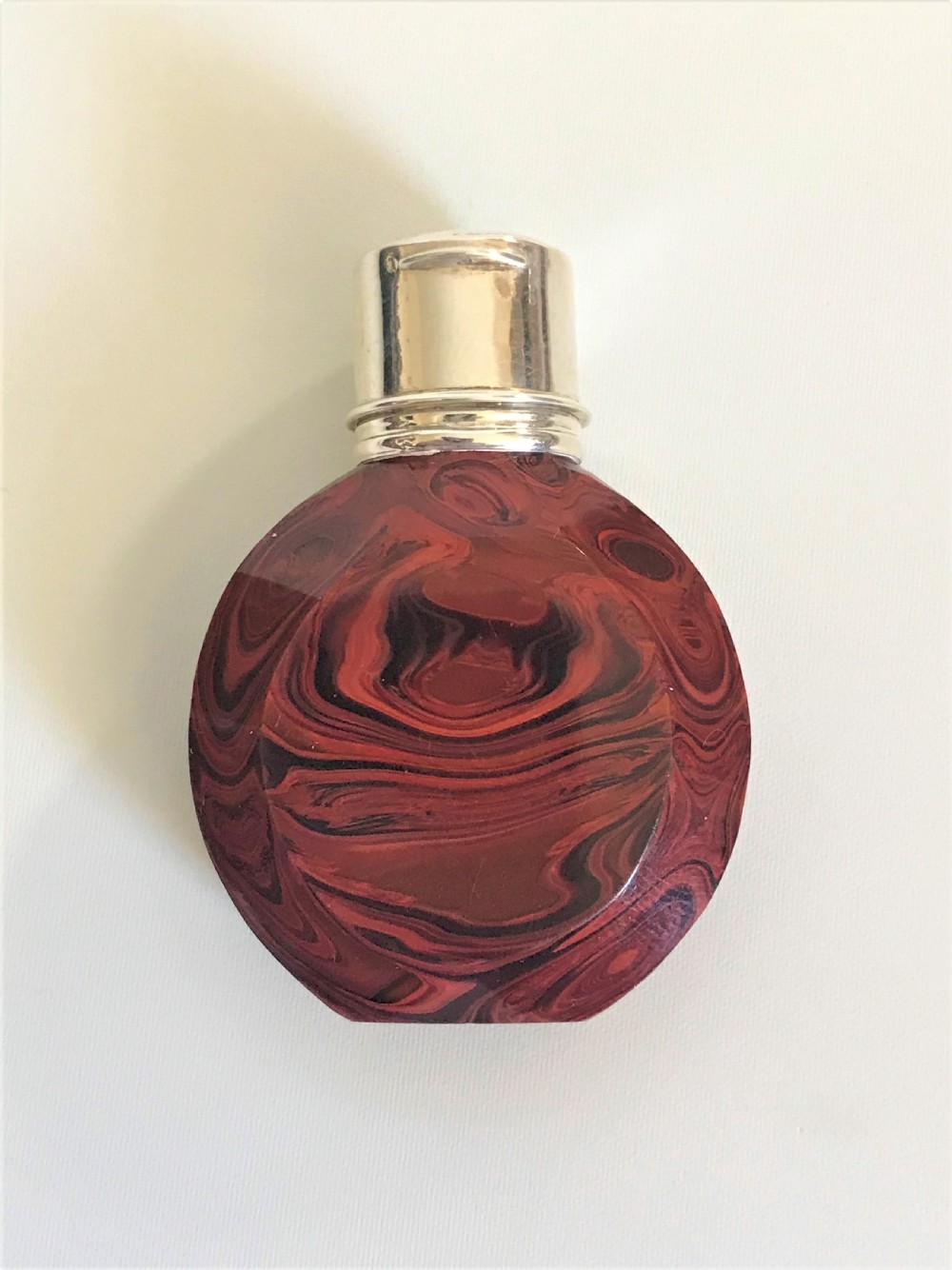 A Rare 19th Century Silver Mounted Lithyalin Scent Bottle View III