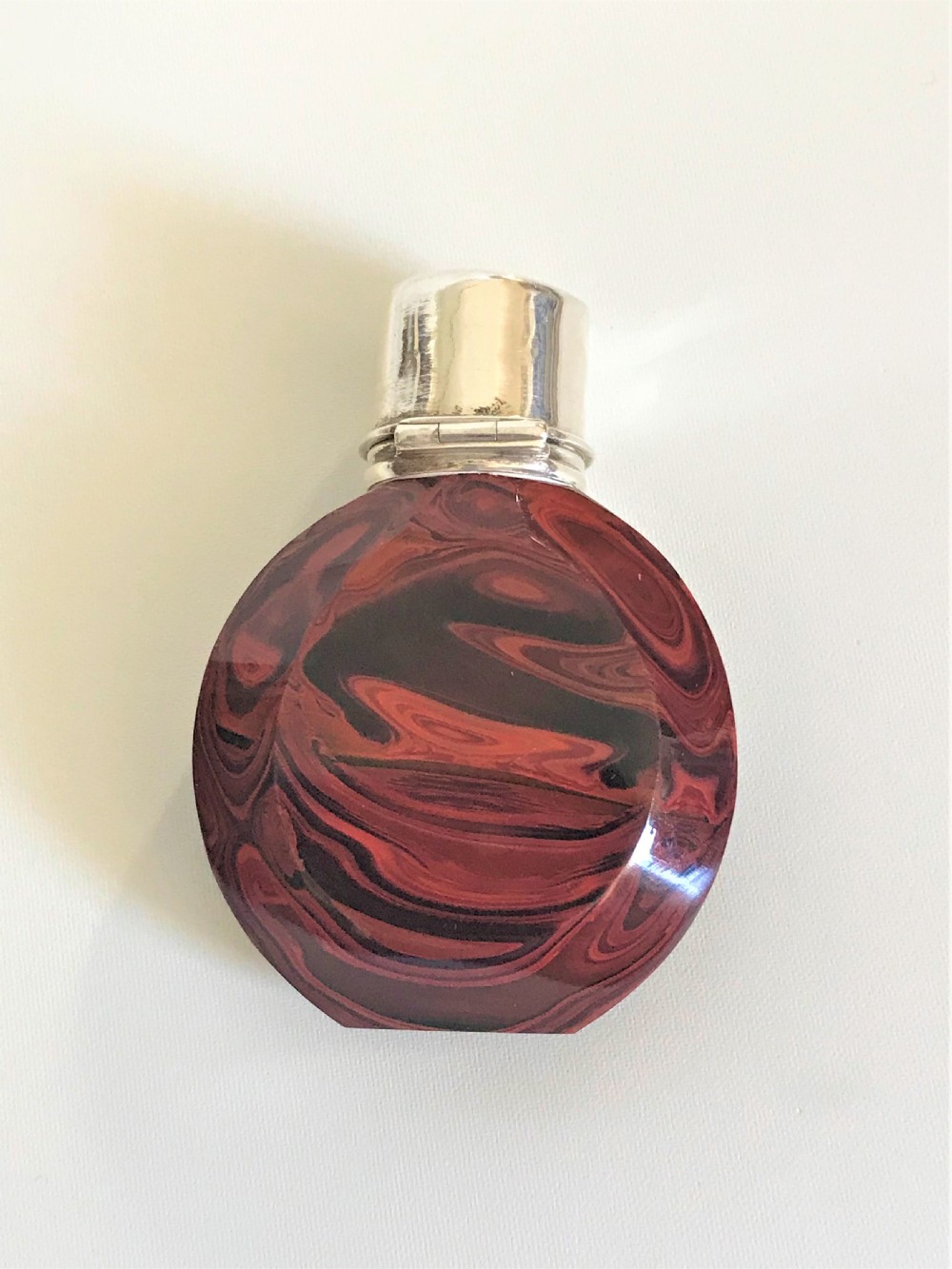 A Rare 19th Century Silver Mounted Lithyalin Scent Bottle View IV