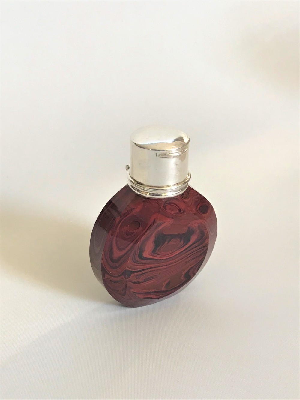 A Rare 19th Century Silver Mounted Lithyalin Scent Bottle View VII