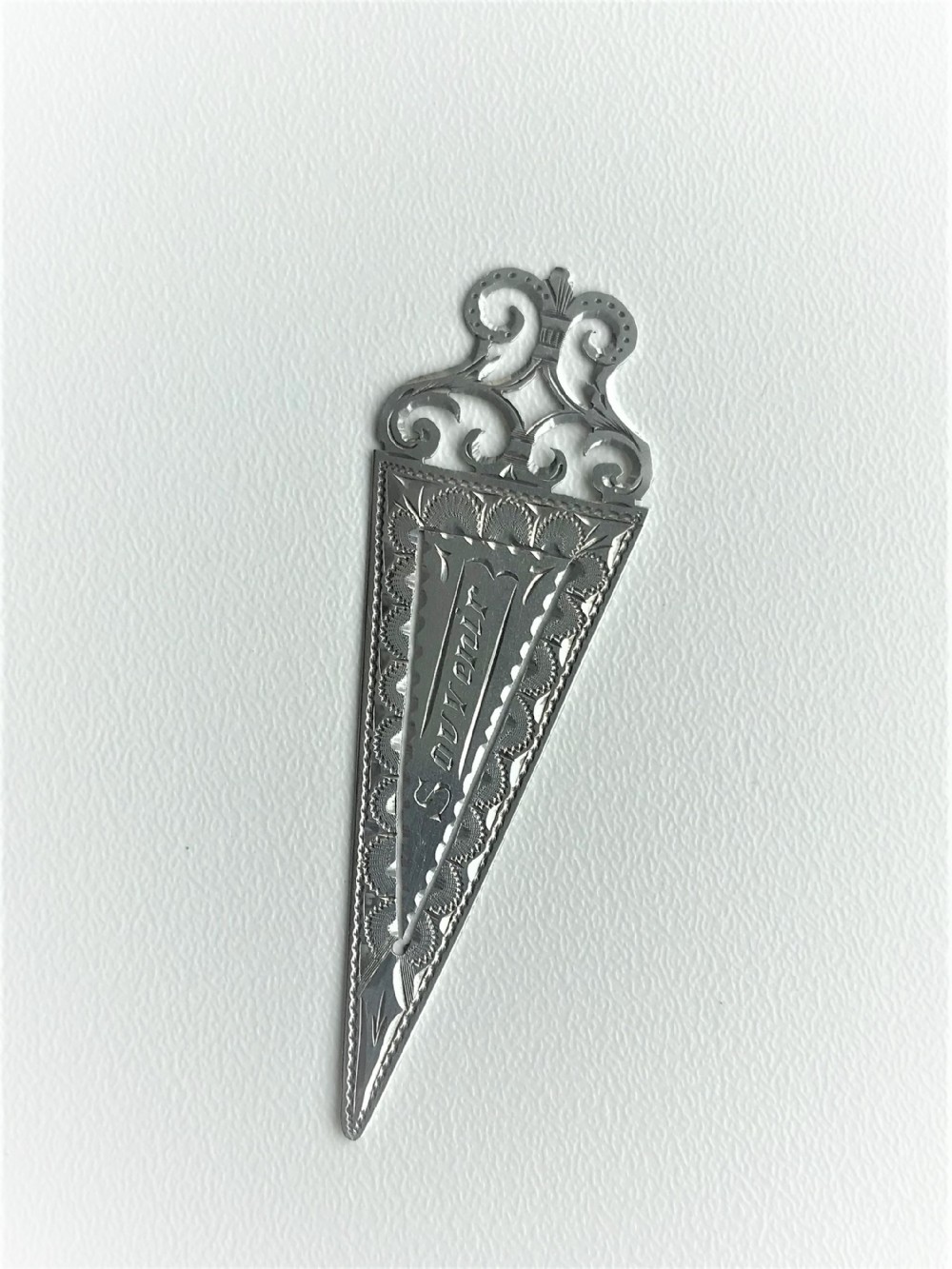A Gorgeous Victorian Silver 'Souvenir' Bookmark