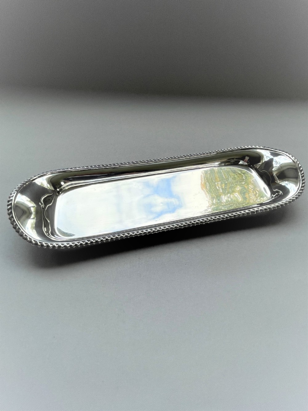 A handsome Edwardian silver pen tray View II