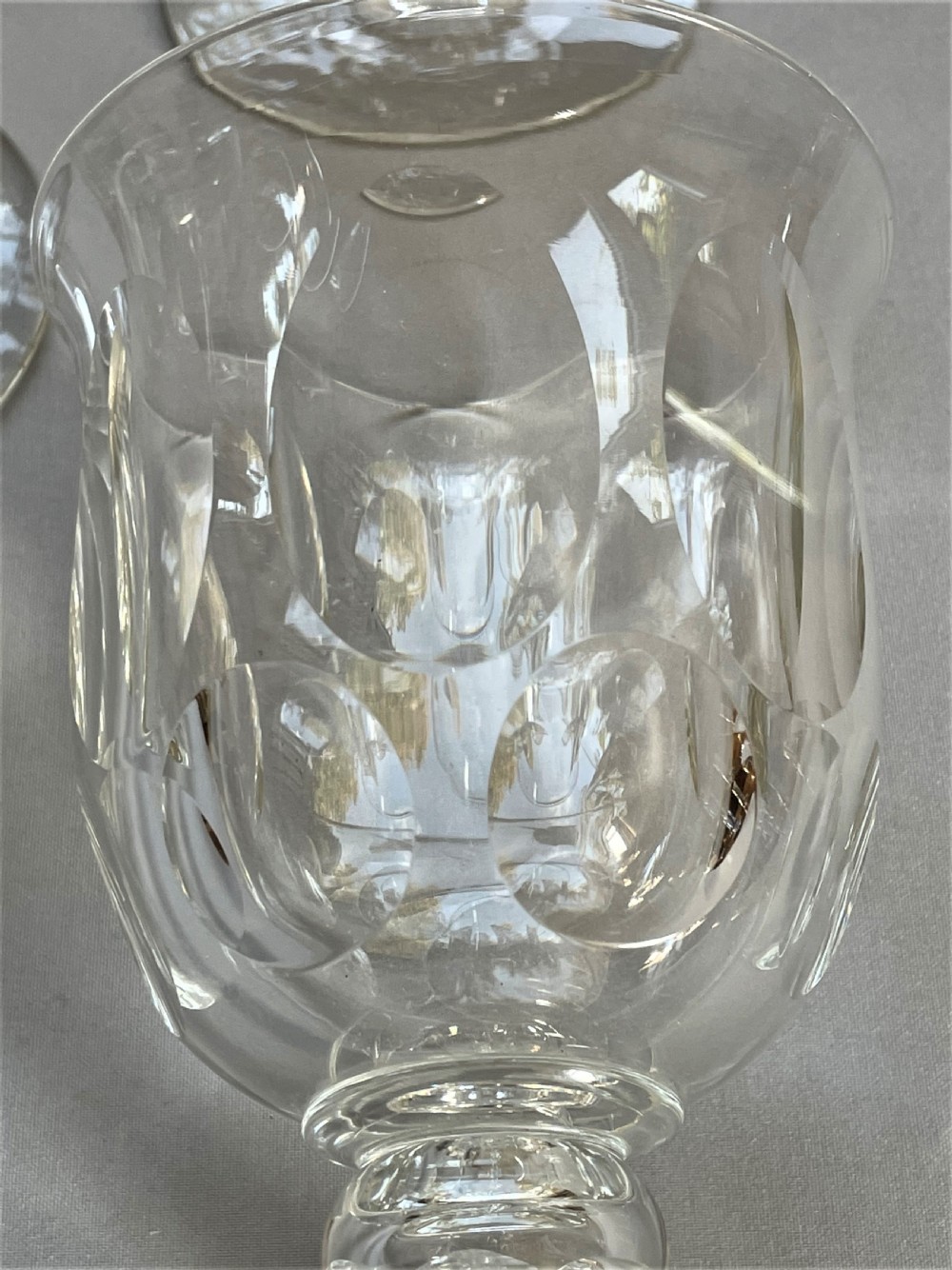 A fabulous set of four Victorian cut glass rummers View VII