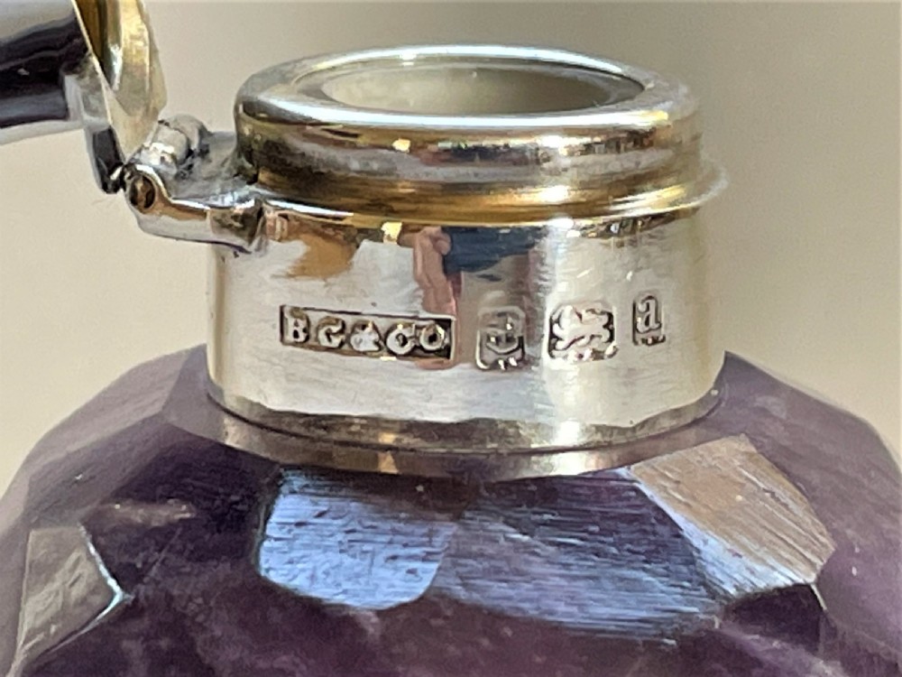 An extremely rare Victorian silver & Bluejohn scent bottle View VI