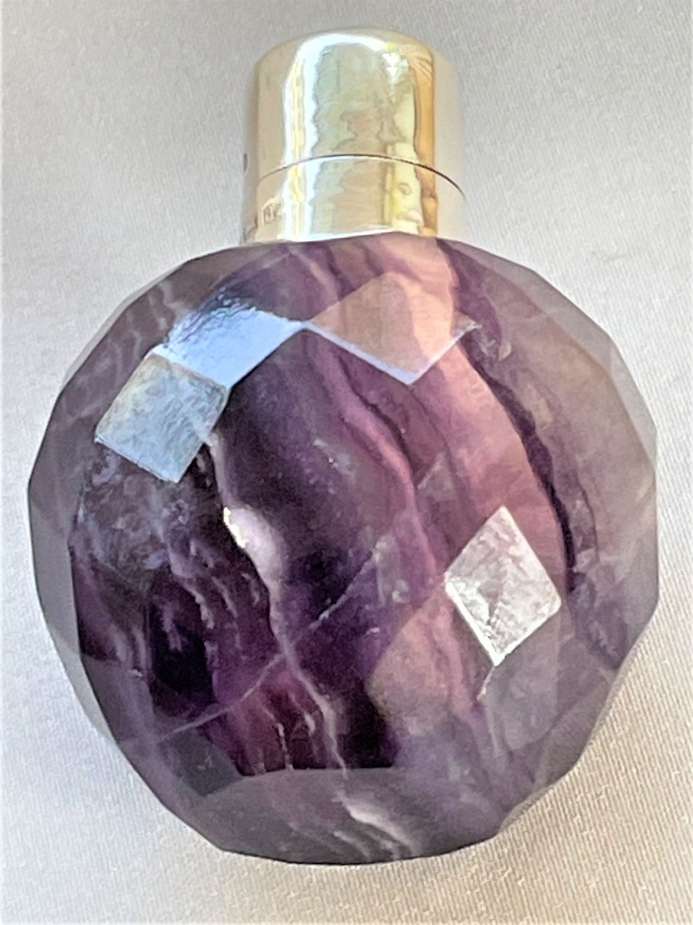 An extremely rare Victorian silver & Bluejohn scent bottle View VII