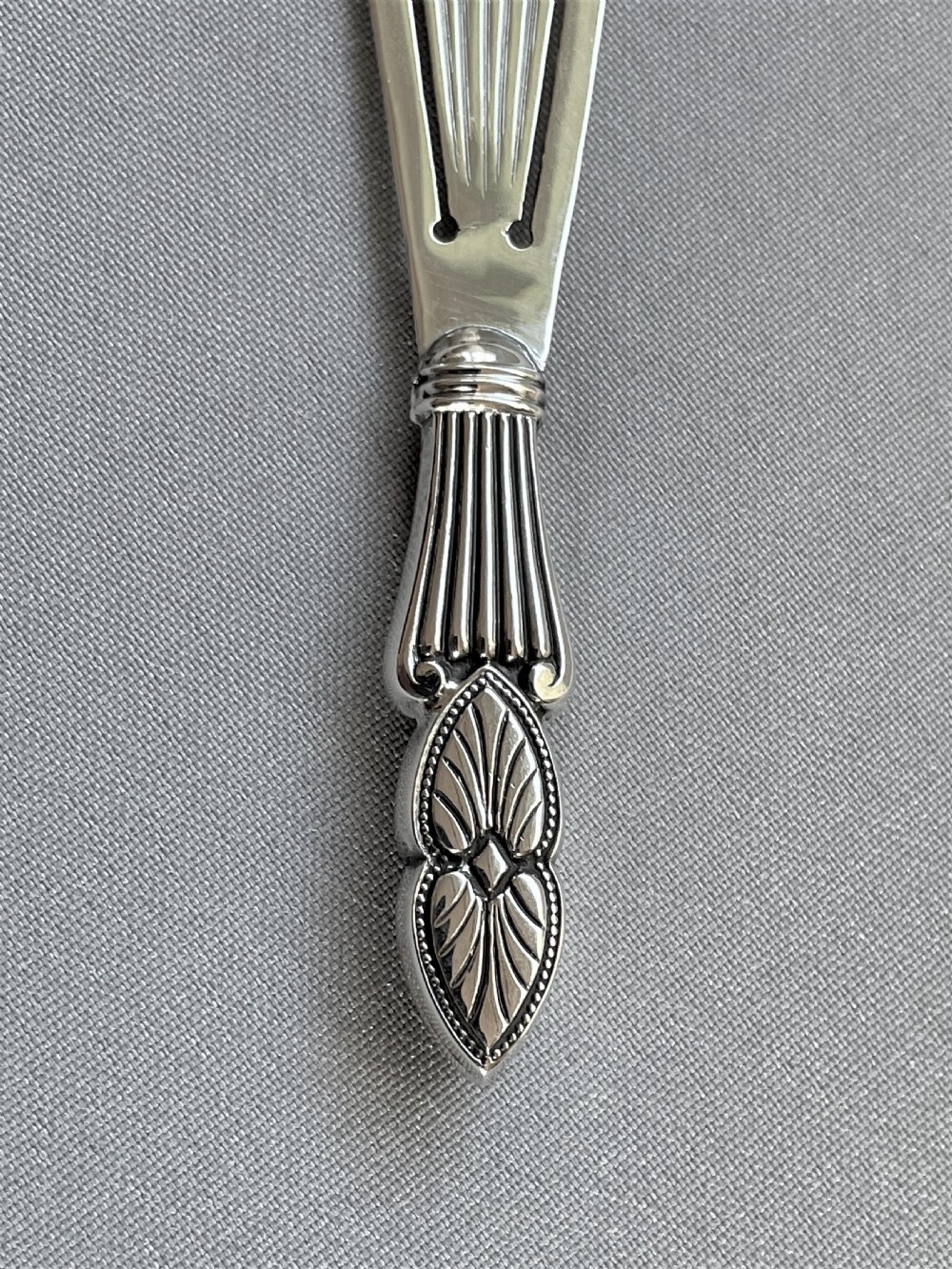 A rare novelty silver 'fan' bookmark View II