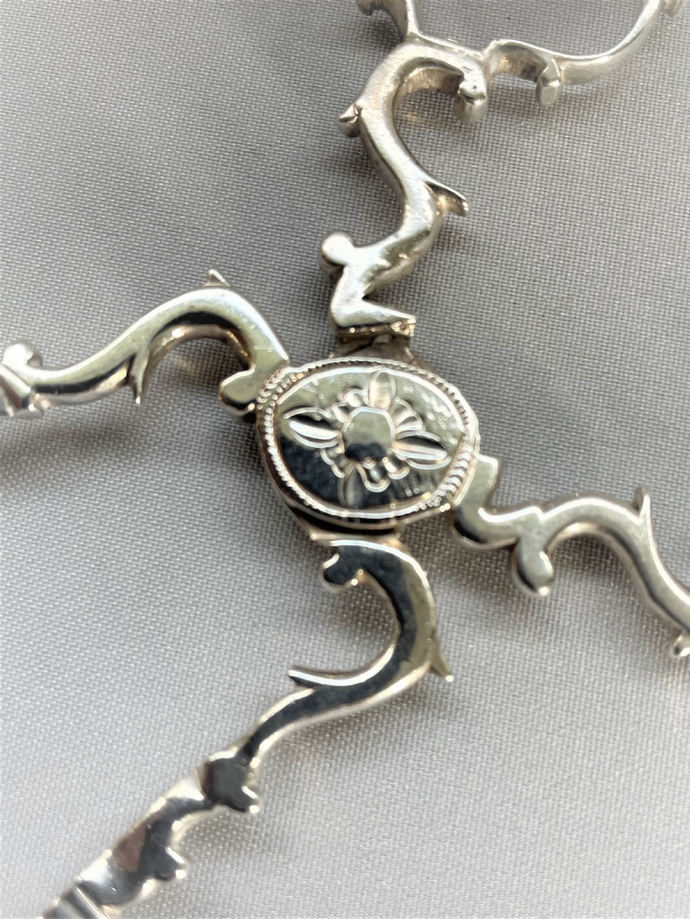 A pair of 18th Century Irish silver tea tongs View IV