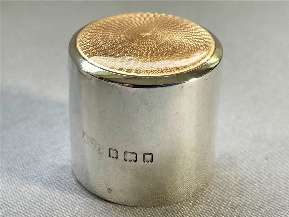 An Art Deco silver & guilloche enamel lidded cologne bottle View VII