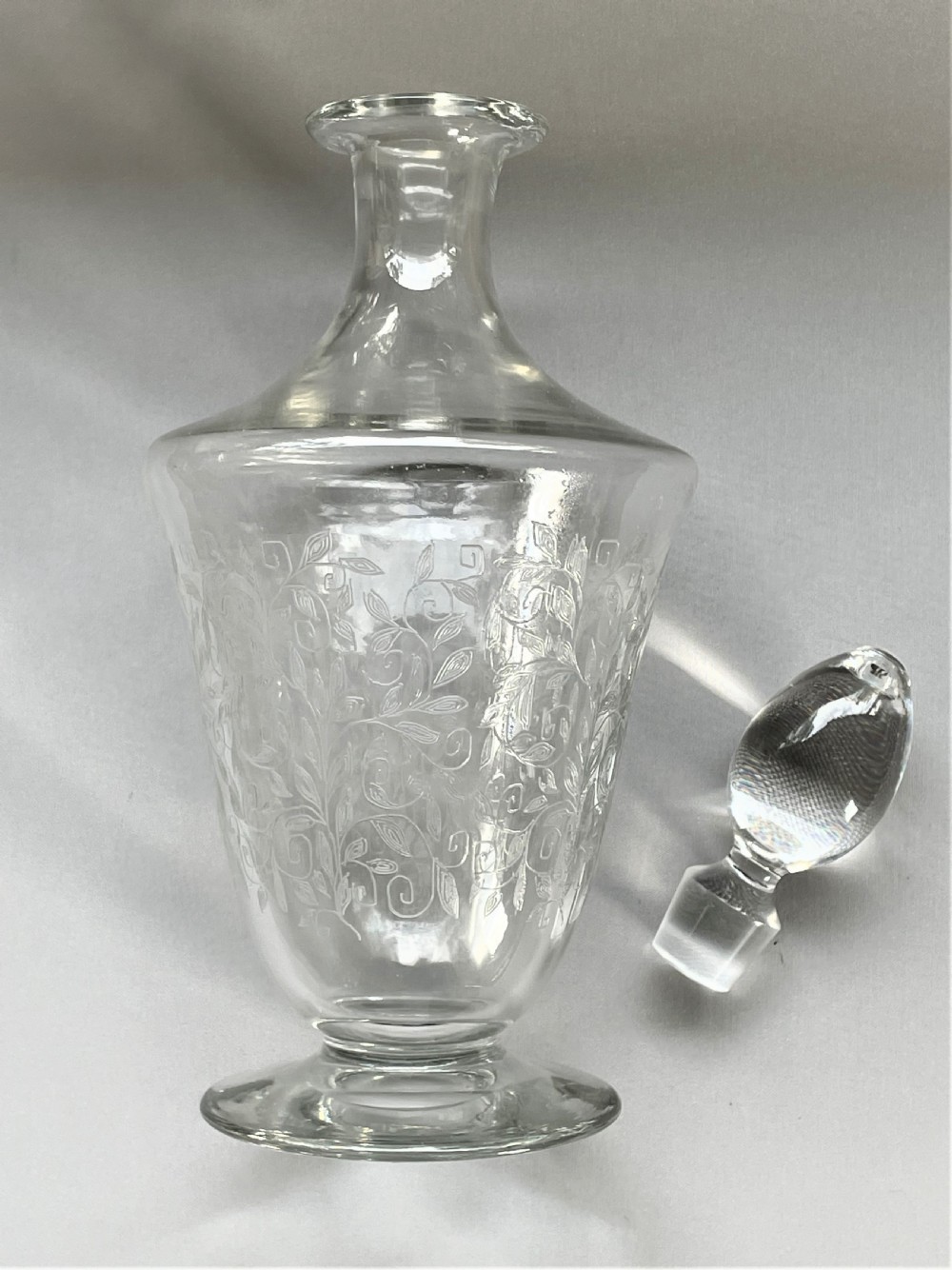 A gorgeous etched Baccarat decanter View V
