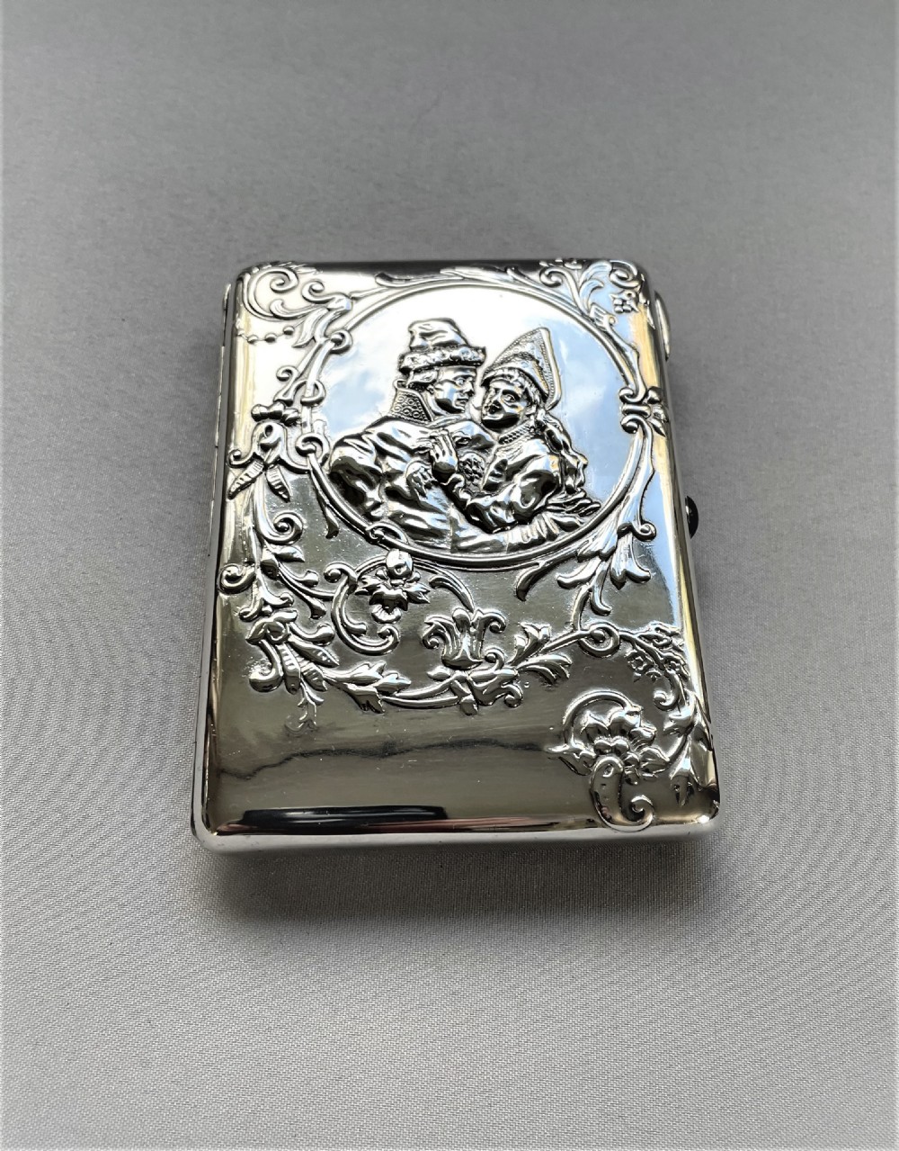 An outstanding Imperial Russian silver gilt cigarette case View II
