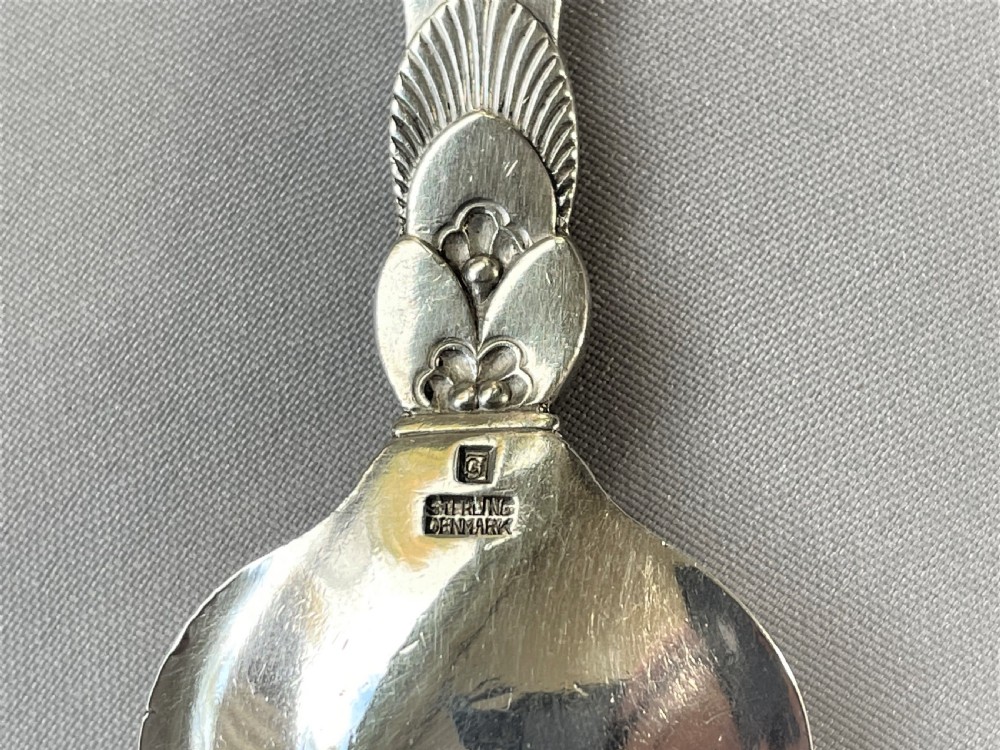 A stylish Georg Jensen silver preserve spoon View IV