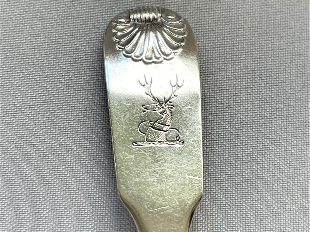 A fine set of six Georgian Irish silver teaspoons View III