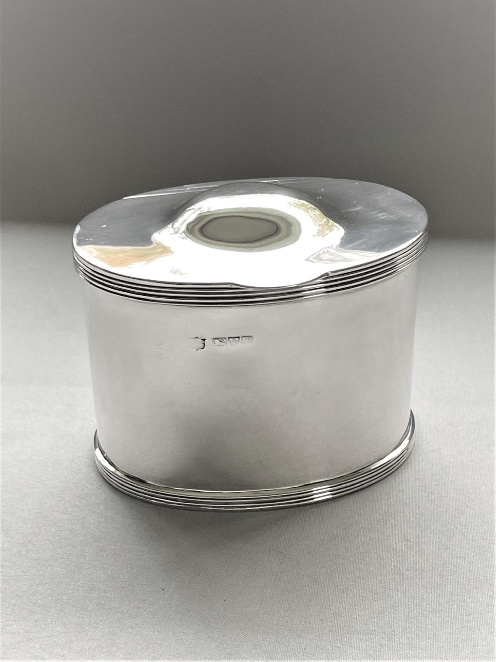 A superb Chester silver tea caddy