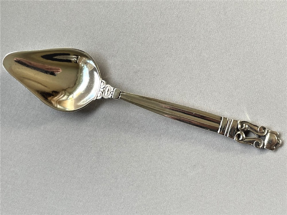 A sought after Georg Jensen silver preserve spoon