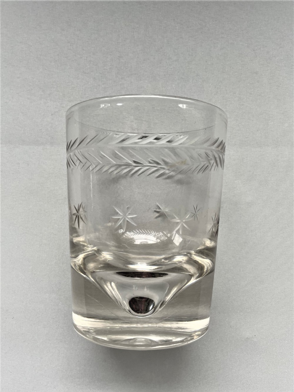 An interesting Victorian star etched Whisky tumbler View IV
