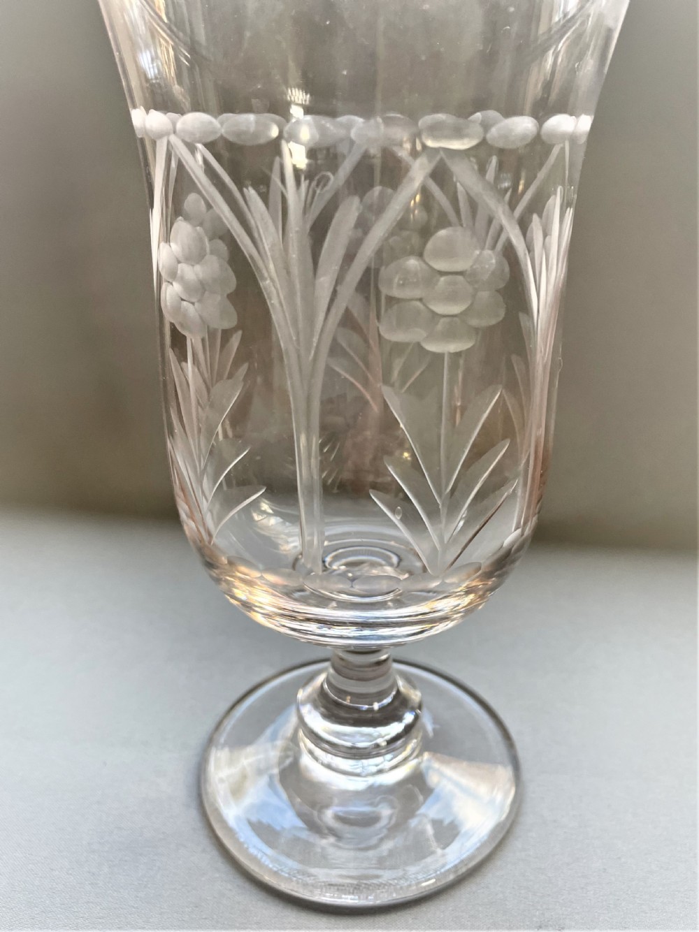 A charming small Edwardian cut celery vase View IV