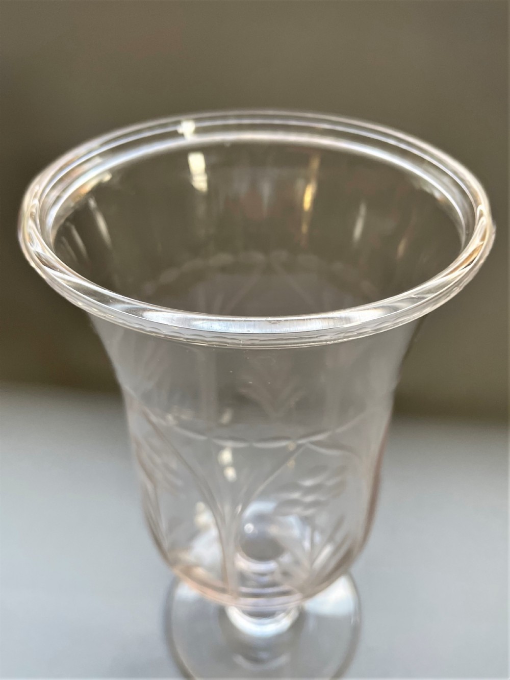 A charming small Edwardian cut celery vase View V