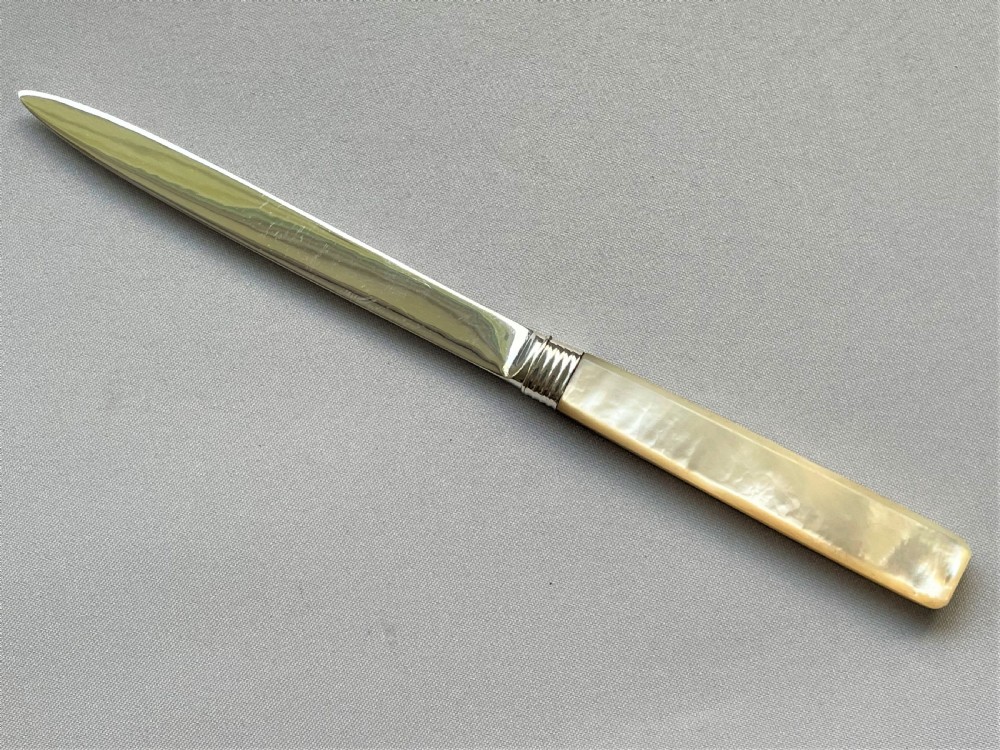 A handsome Georgian silver bladed letter opener View III