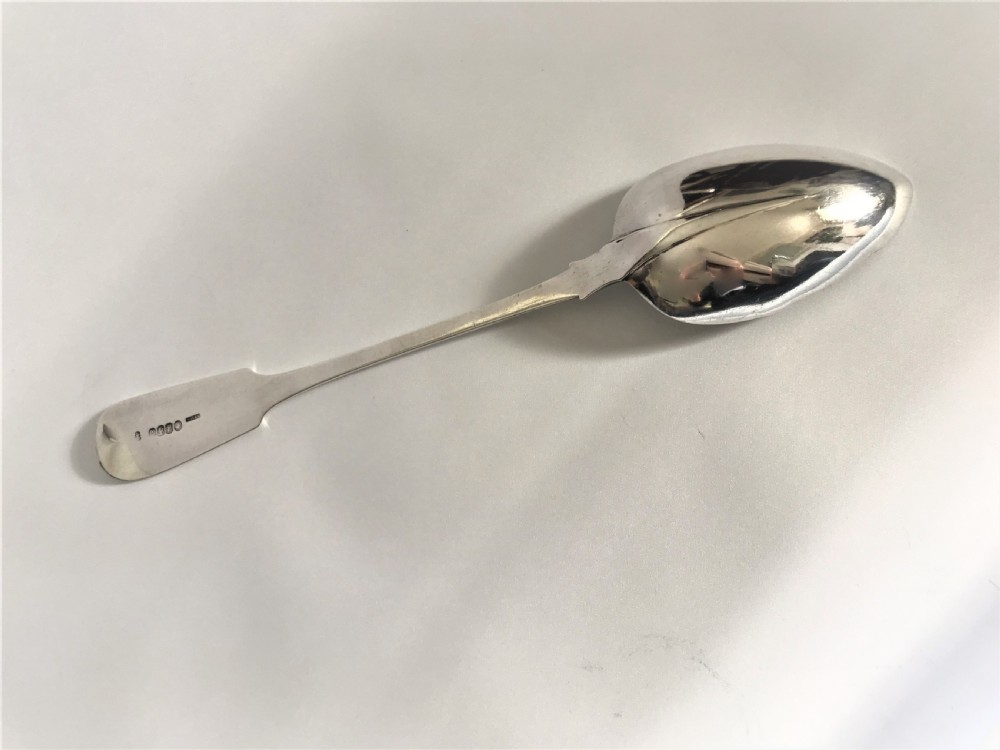 A Large Irish Silver Rat-tail Basting/stuffing Spoon View III