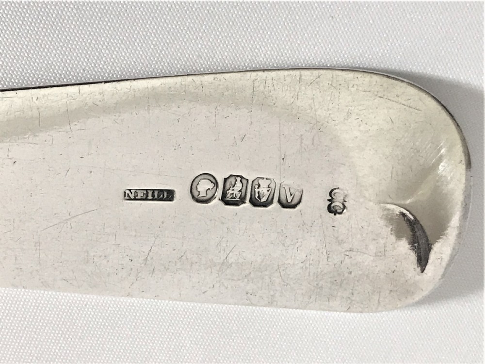 A Large Irish Silver Rat-tail Basting/stuffing Spoon View V