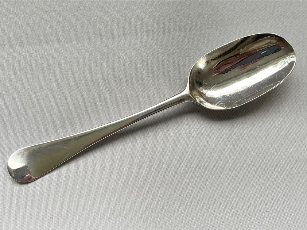 A lovely 18th Century silver shell-back tablespoon