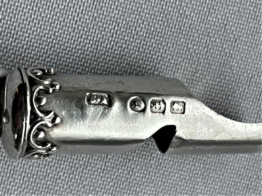 A delightful Victorian silver dog whistle View III