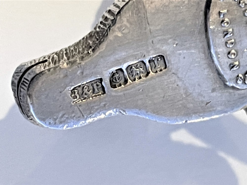 A superb cast silver stag brooch View III
