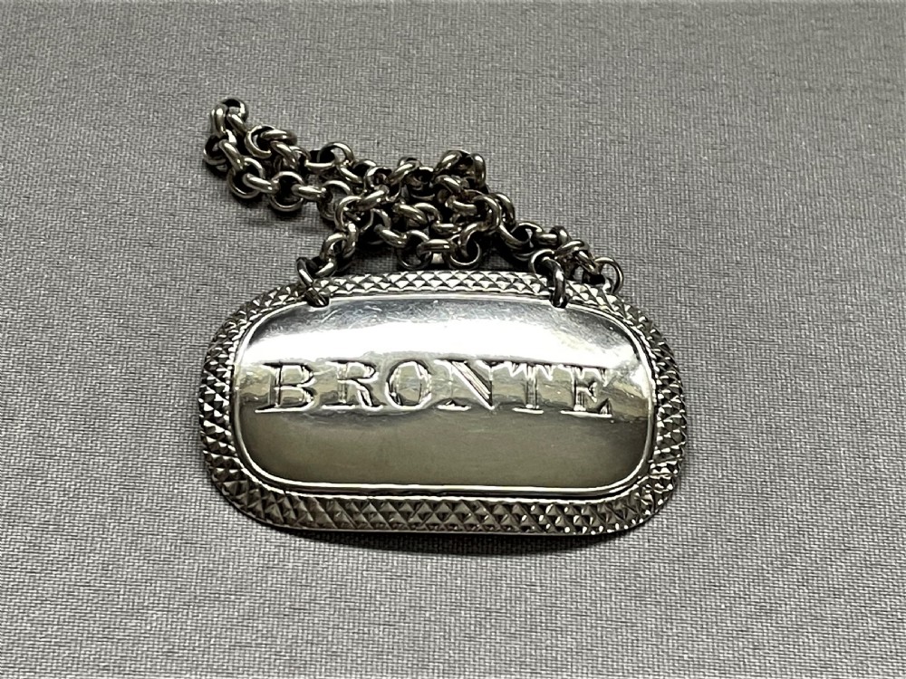 An extremely rare Georgian silver Bronte label