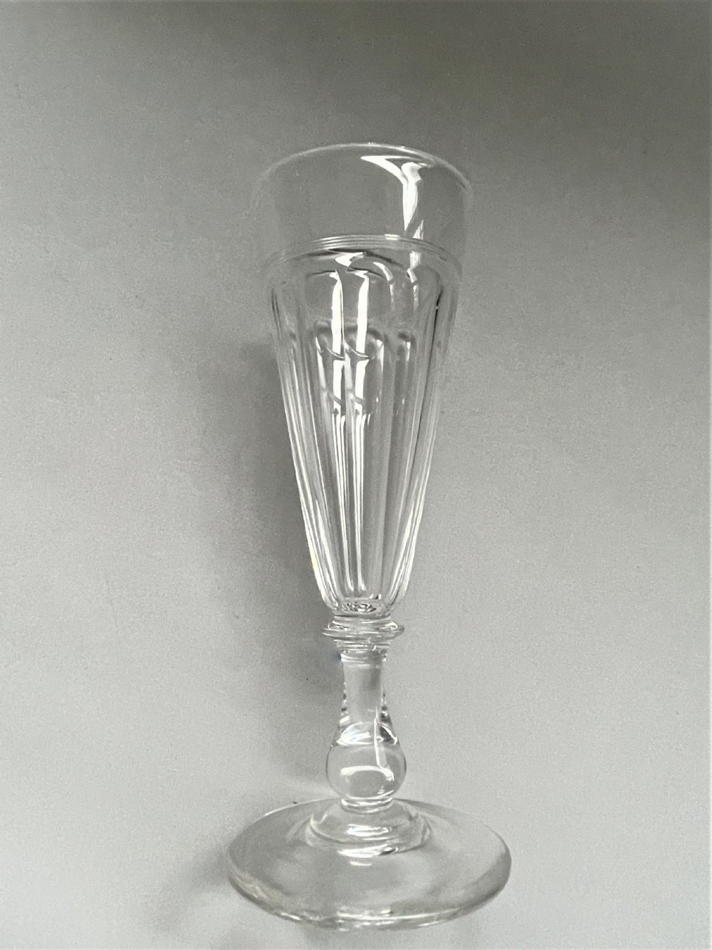 A harlequin set of 6 Victorian champagne flutes View V