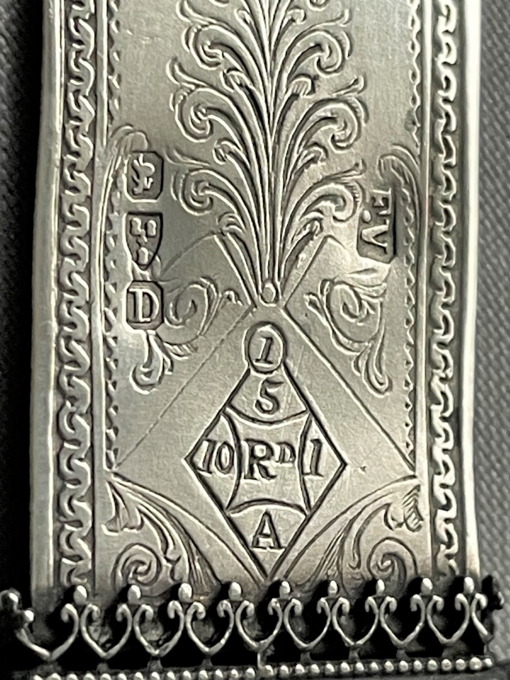 A rare 'pointing finger' Victorian Chester silver bookmark View III
