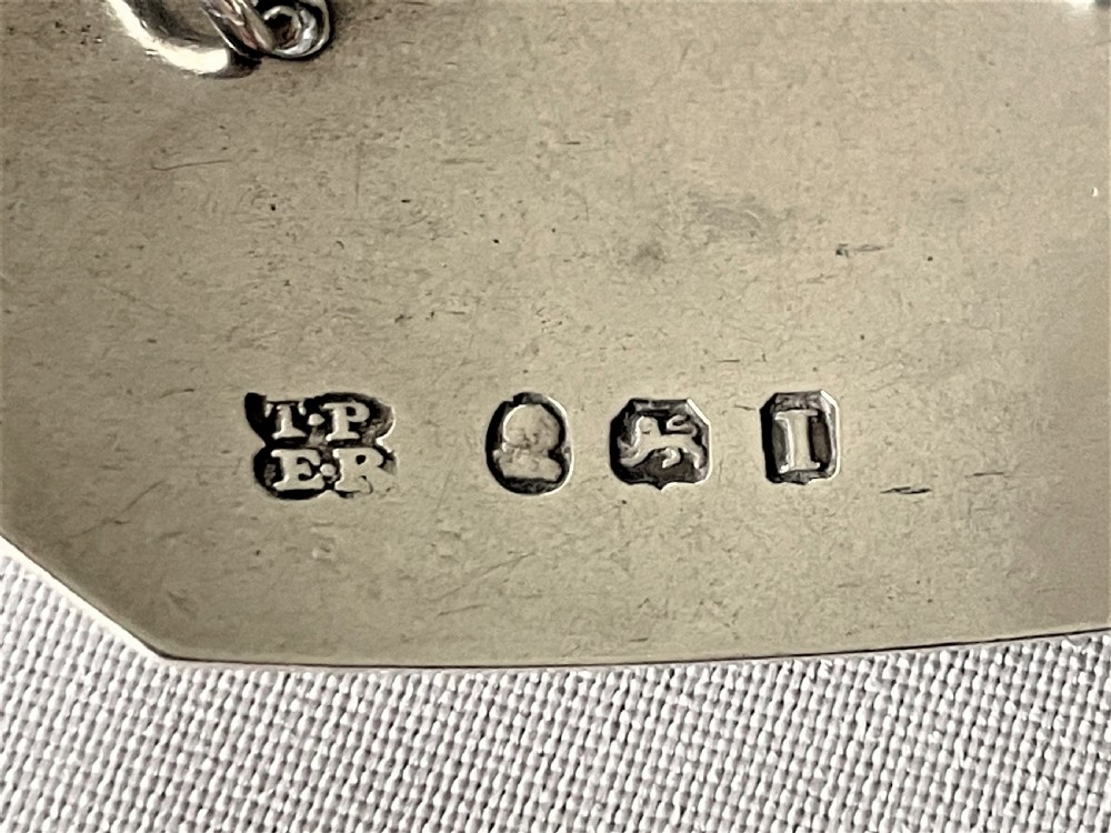 A lovely Georgian silver 'Orange' decanter label View IV