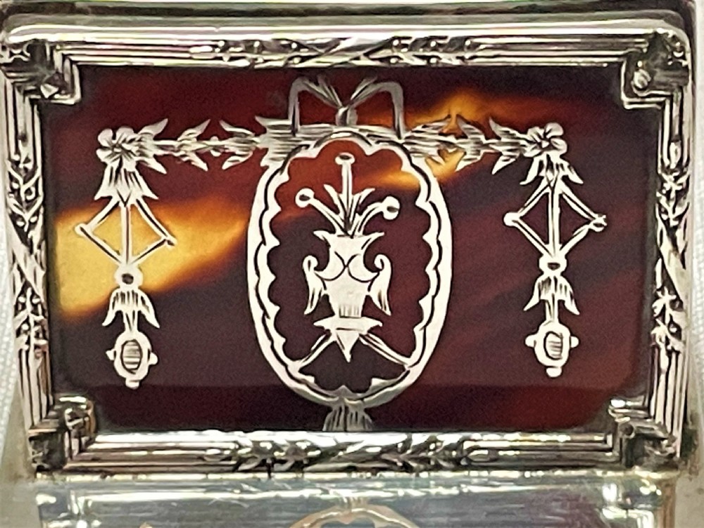 A gorgeous William Comyns silver & tortoiseshell card holder View V