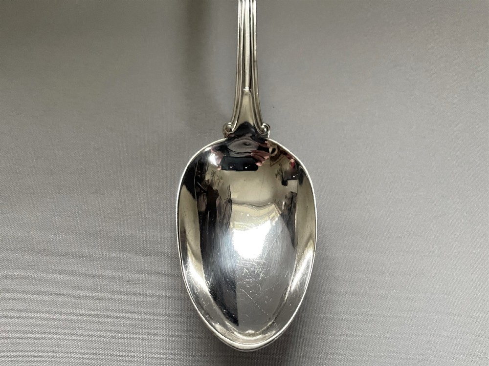 An outstanding 12 piece silver dessert set in Fiddle & Thread pattern View V