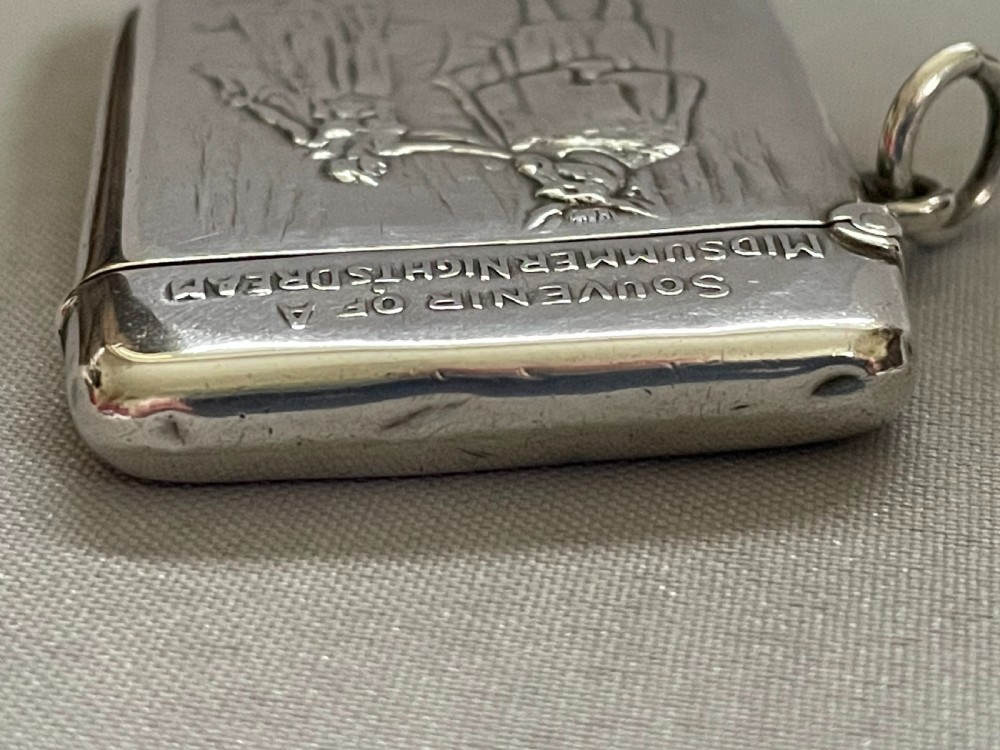 A rare Adelphi Theatre  Edwardian silver vesta View III