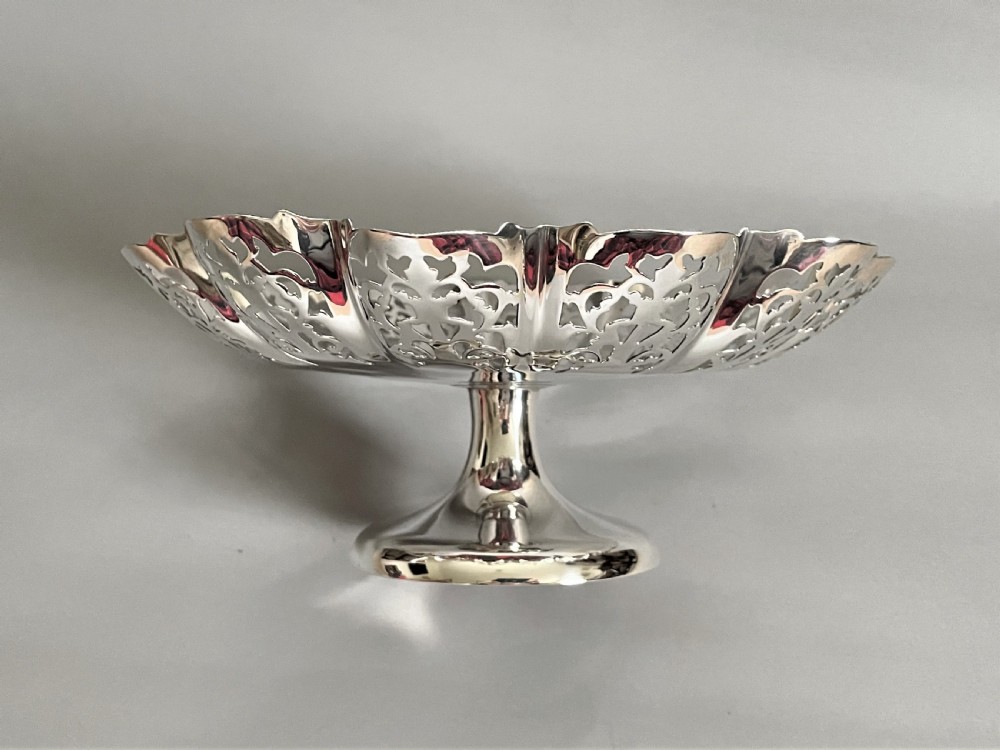 An impressive pierced Edward Viner silver fruit bowl View V