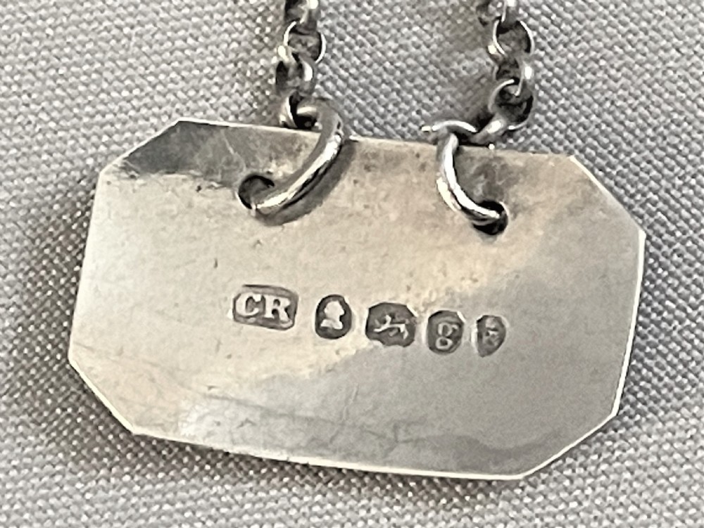 A rare Georgian silver 'Chili' sauce label View IV