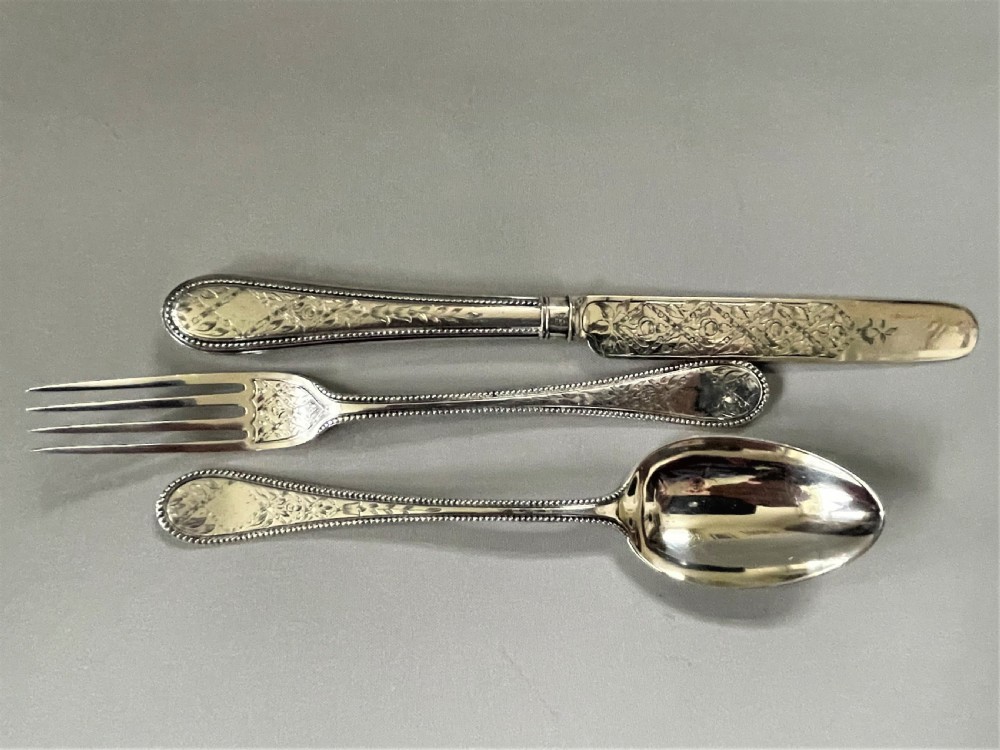 A lovely mid Victorian silver Christening set View V