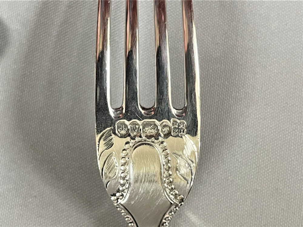 A lovely mid Victorian silver Christening set View VII