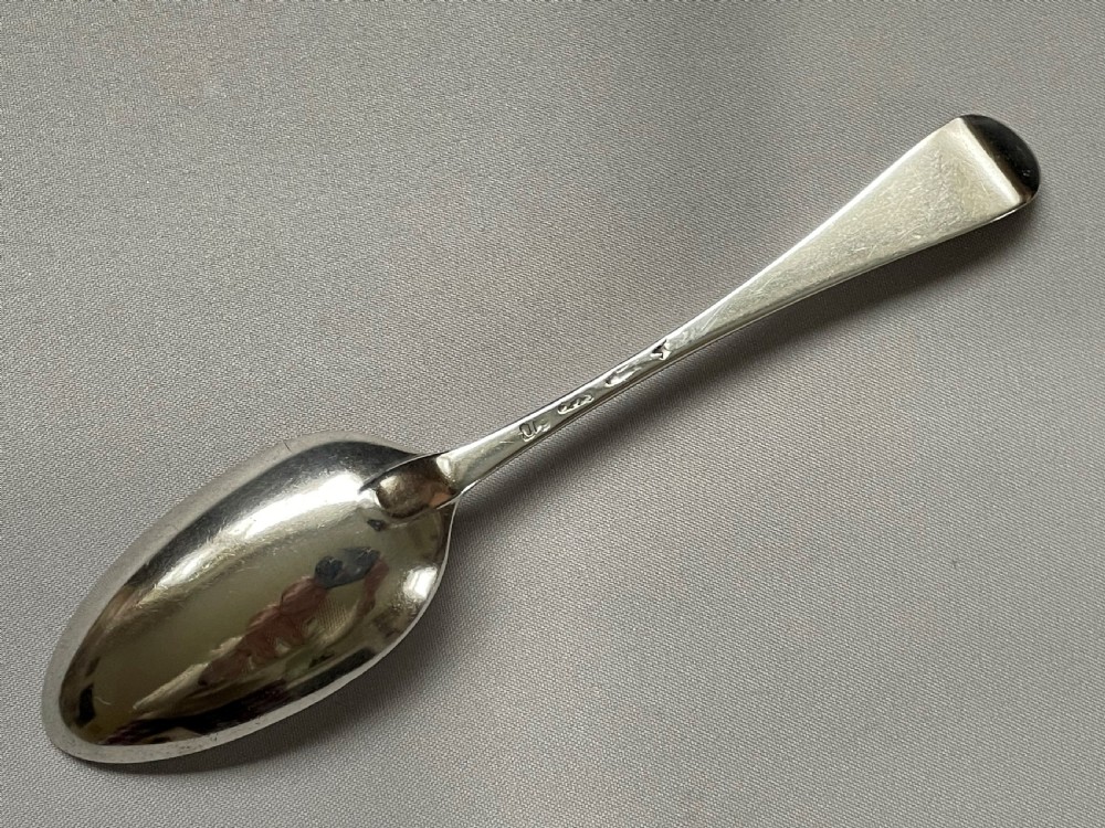A mid 18th Century silver dessert spoon View III