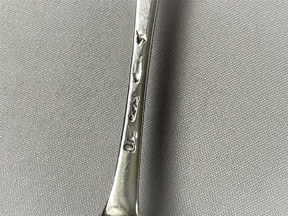 A mid 18th Century silver dessert spoon View IV