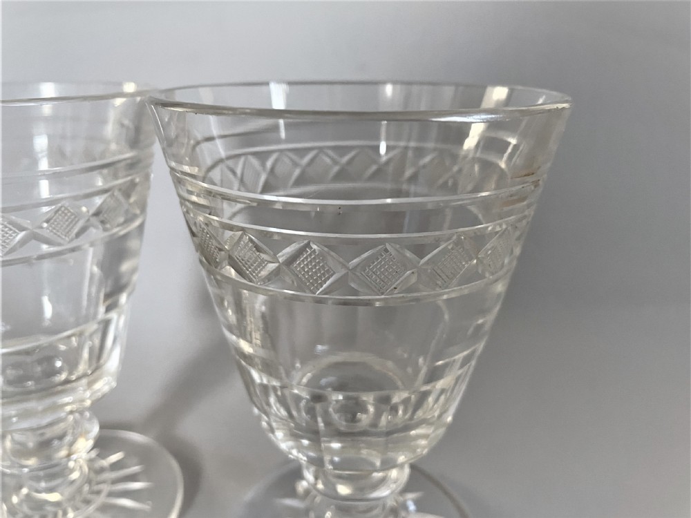 A pair of Georgian revival cut glass wine rummers View IV