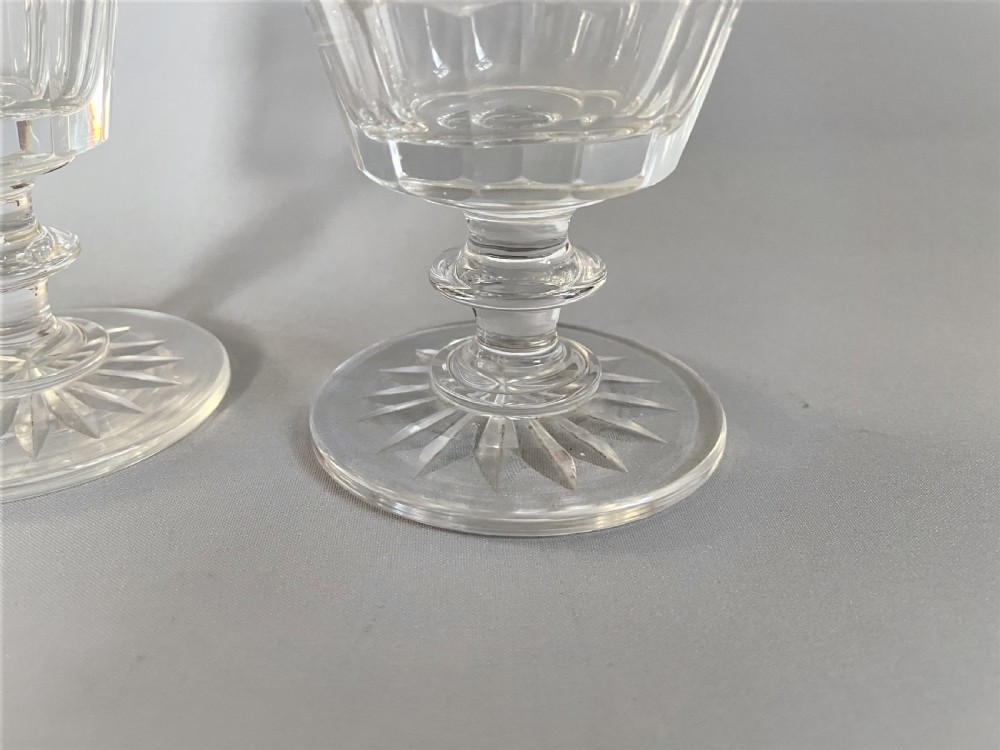 A pair of Georgian revival cut glass wine rummers View V