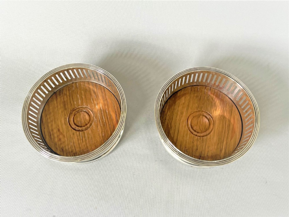 A Lovely Pair Of Asprey Small Silver Coasters View IV