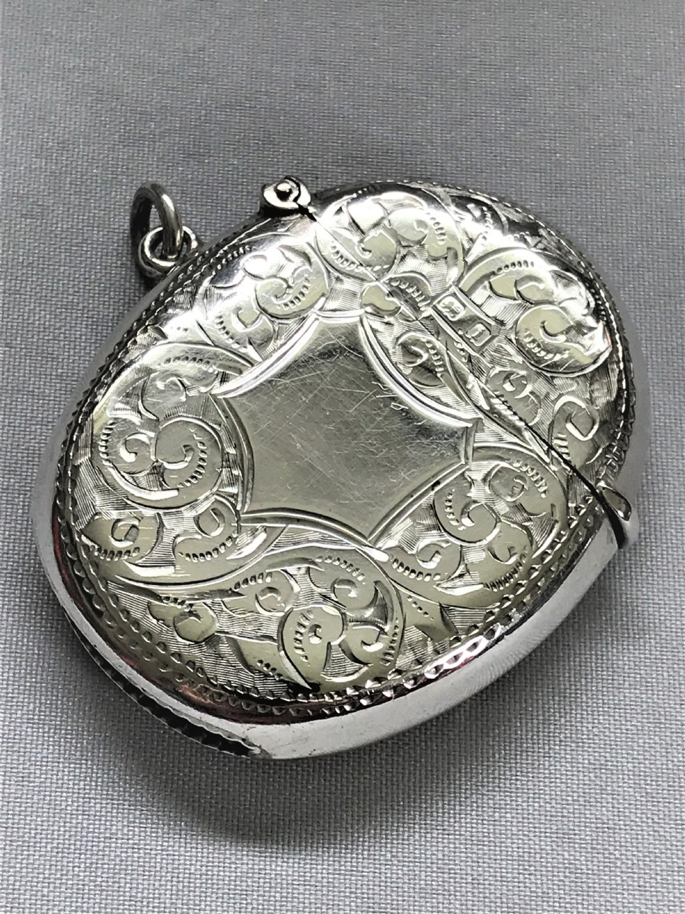 An Unusual Edwardian Oval Silver Vesta View II